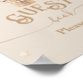 Teddy Bear Balloon Baby shower gastenboek Poster (Hoek)