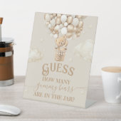 Teddy Bear Balloon Baby shower gok spel Reclamebord Met Voetstuk (Insitu)