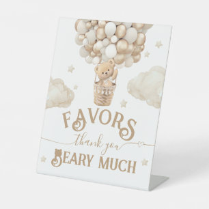 Teddy Bear Balloon Baby shower gunsten Reclamebord Met Voetstuk