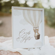 Teddy Bear Balloon Baby shower Kaarten en geschenk