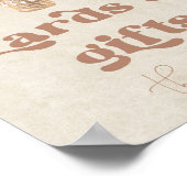 Teddy Bear Balloon Baby shower Kaarten en geschenk Poster (Hoek)