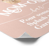 Teddy Bear Balloon Baby shower momosa bar Poster (Hoek)