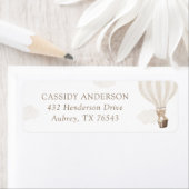 Teddy Bear Balloon Baby shower Retouradres Etiket (Insitu)