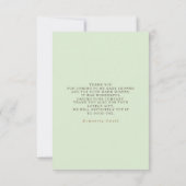 Teddy Bear Balloon Baby shower Small Dank je Bedankkaart (Achterkant)