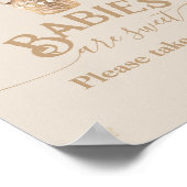 Teddy Bear Balloon Baby shower Sweet Treat Poster (Hoek)