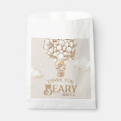 Teddy Bear Balloon Barly Wacht neutraal Baby showe Bedankzakje (Voorkant)