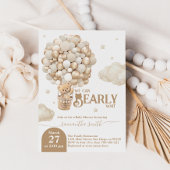 Teddy Bear Balloon Barly Wacht neutraal Baby showe Kaart