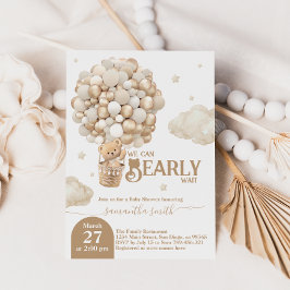 Teddy Bear Balloon Barly Wacht neutraal Baby showe Kaart