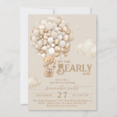 Teddy Bear Balloon Barly Wacht neutraal Baby showe Kaart (Voorkant)