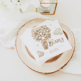 Teddy Bear Balloon Barly Wacht neutraal Baby showe Servet