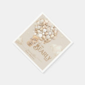 Teddy Bear Balloon Barly Wacht neutraal Baby showe Servet (Hoek)