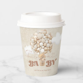 Teddy Bear Balloon Barly Wachten Neutraal Baby sho Papieren Bekers
