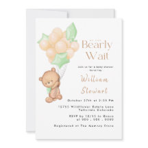 Teddy Bear Balloon Barly Wait Baby shower