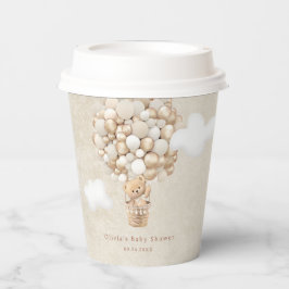 Teddy Bear Balloon Barly Wait Baby shower Papieren Bekers