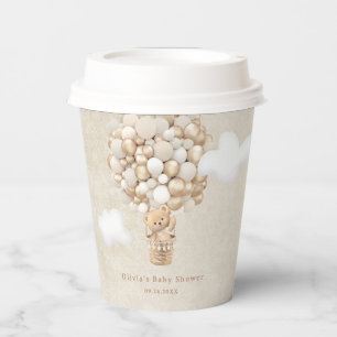 Teddy Bear Balloon Barly Wait Baby shower Papieren Bekers