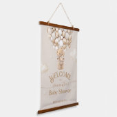 Teddy Bear Balloon Barly Wait Baby shower Welkom Hangend Wandkleed (Gebogen)