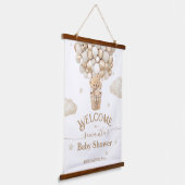 Teddy Bear Balloon Barly Wait Baby shower Welkom Hangend Wandkleed (Gebogen)