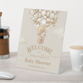 Teddy Bear Balloon Barly Wait Baby shower Welkom Reclamebord Met Voetstuk (Insitu)