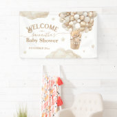 Teddy Bear Balloon Barly Wait Baby shower Welkom Spandoek (Insitu)