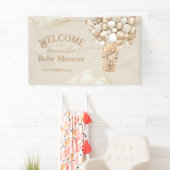 Teddy Bear Balloon Barly Wait Baby shower Welkom Spandoek (Insitu)