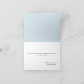 Teddy Bear Balloon Barly Wait Boy Baby shower Bedankkaart (Binnen)