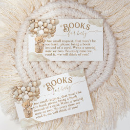 Teddy Bear Balloon Bearly Wait Baby showers boeken Informatiekaartje