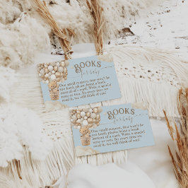 Teddy Bear Balloon Bearly Wait Baby showers boeken Informatiekaartje