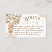 Teddy Bear Balloon Bearly Wait Baby showers boeken Informatiekaartje (Voorkant)