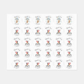 Teddy Bear BALLOON bedankt Labels (Vel)