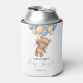 Teddy Bear Balloon Blue Koelbox Blikjeskoeler (Blikje Voorkant)