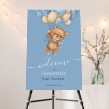 Teddy Bear Balloon Blue Scham Board