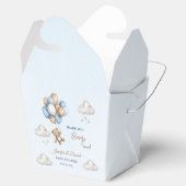 Teddy Bear Balloon Blue Tan Baby shower Bedankdoosjes (Geopend)