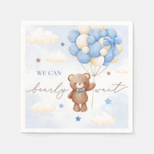 Teddy Bear Balloon Boy Baby shower servetten
