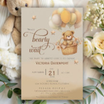 Teddy Bear Balloon Boy Baby shower vroeg wachten