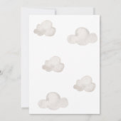 Teddy Bear Balloon Boy Barly Wait Baby shower Kaart (Achterkant)