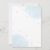 Teddy Bear Balloon Boy Barly Wait Baby shower Kaart (Achterkant)