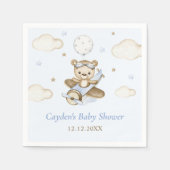 Teddy Bear Balloon Boy Barly Wait Baby shower Servet (Voorkant)