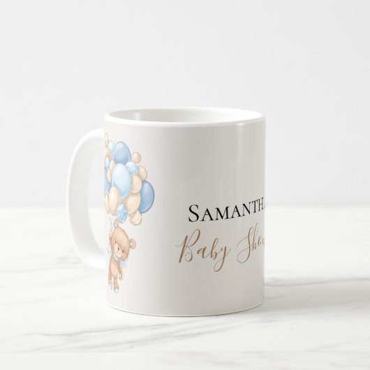 Teddy Bear Balloon Brown Koffiemok (Voorkant links)