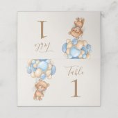 Teddy Bear Balloon Brown Plaatskaartje (Buitenkant ongevouwen)