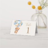 Teddy Bear Balloon Brown Plaatskaartje (Voorkant)