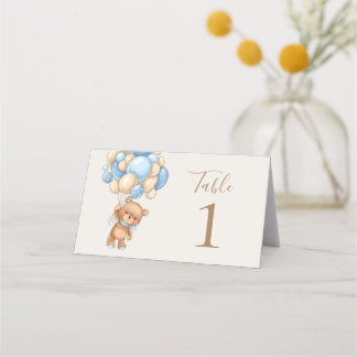 Teddy Bear Balloon Brown Plaatskaartje