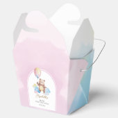 Teddy Bear Balloon Clouds Beary First Birthday Bedankdoosjes (Geopend)