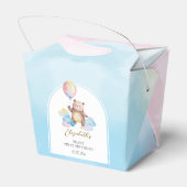Teddy Bear Balloon Clouds Beary First Birthday Bedankdoosjes (Achterkant)