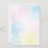 Teddy Bear Balloon Clouds Beary First Birthday Kaart (Achterkant)