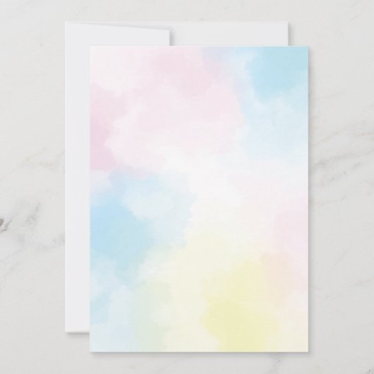 Teddy Bear Balloon Clouds Beary First Birthday Kaart (Achterkant)