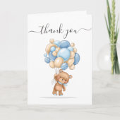 Teddy Bear Balloon Dank je Kaart (Voorkant)
