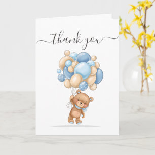 Teddy Bear Balloon Dank je Kaart