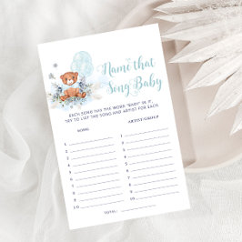 Teddy Bear Balloon Dat Song Boy Baby shower Spel