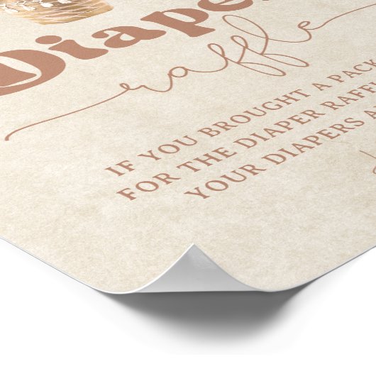 Teddy Bear Balloon Diaper Raffle Poster (Hoek)