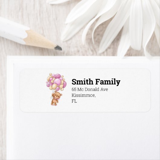 Teddy Bear Balloon Etiket (Insitu)